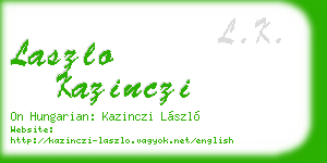 laszlo kazinczi business card